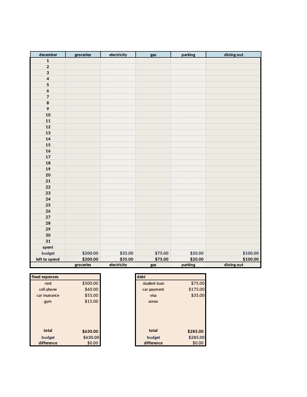 Business Expense Tracking Spreadsheet