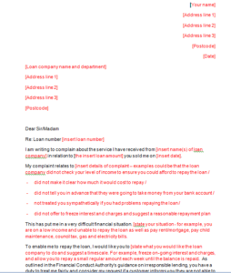 complaint letter template free download