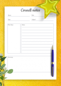 Cornell Notes Templates